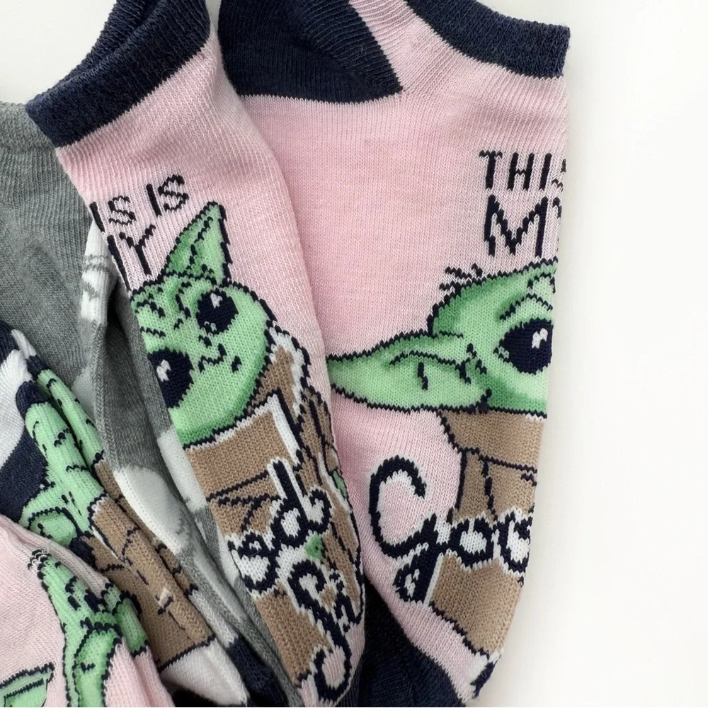 Disney Star Wars Womens No Show Socks The Mandalorian Grogu Baby Yoda Pink Gift